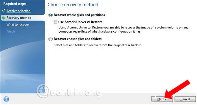Khôi phục phân vùng