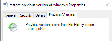 Khôi phục phiên bản trước