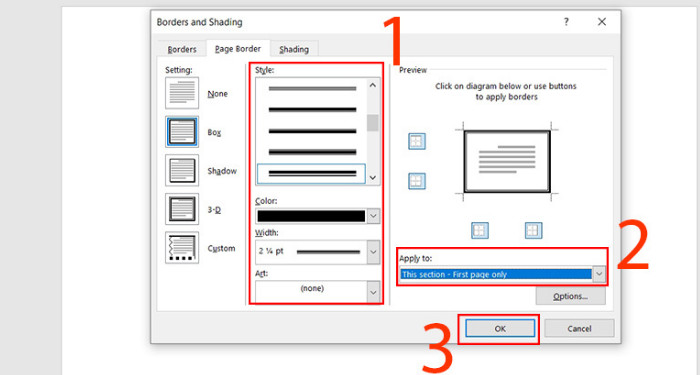 Khung viền cho trang đầu