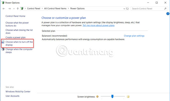 Kiểm tra cài đặt cho chế độ Sleep