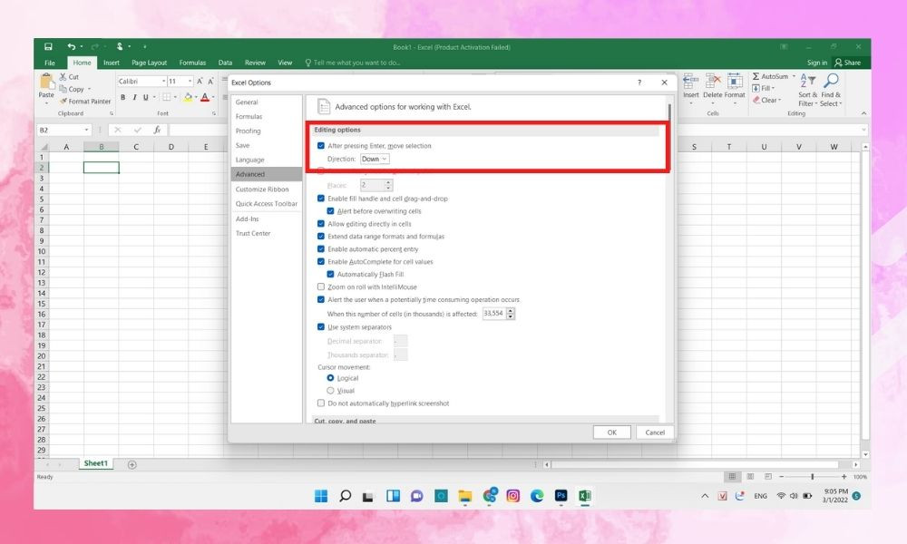 Kiểm tra cài đặt Excel - bước 3