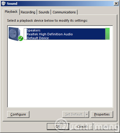 Kiểm tra Volume Mixer