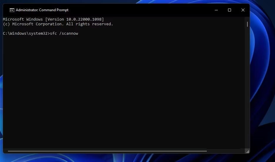 Lệnh SFC sửa chữa file hệ thống