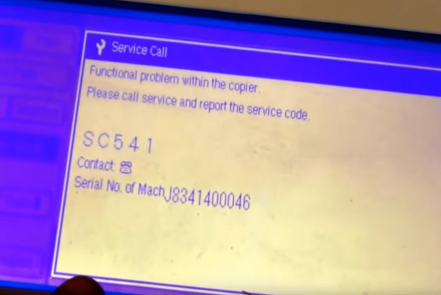 Lỗi SC 541 trên máy photocopy Ricoh