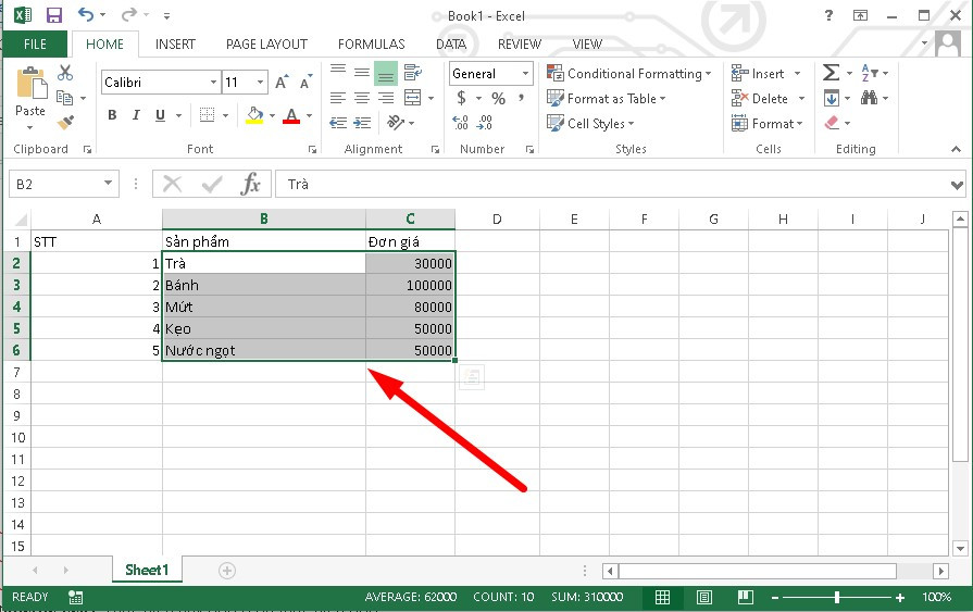 Merge &amp; Center trong Excel