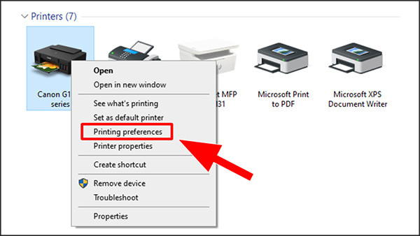 Cách sửa lỗi hụt mực trên máy in màu Canon 26 Mở Control Panel