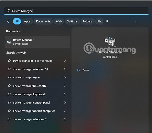 Cách mở camera trên laptop Windows 7/8/10/11 4 Mở Device Manager