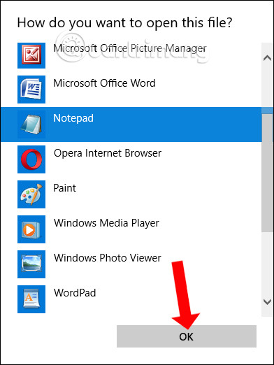 Mở file host bằng Notepad