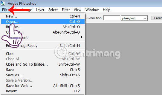 Mở hình ảnh muốn tăng độ nét