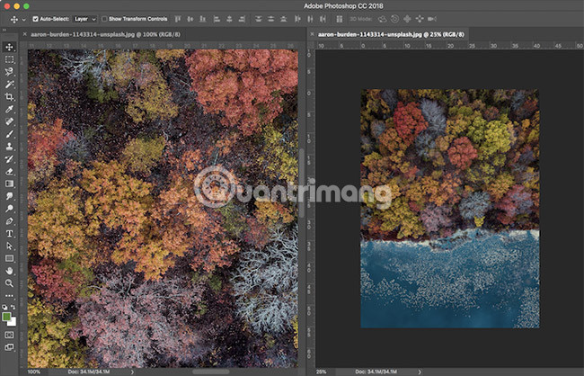 Phóng to, thu nhỏ đồng thời