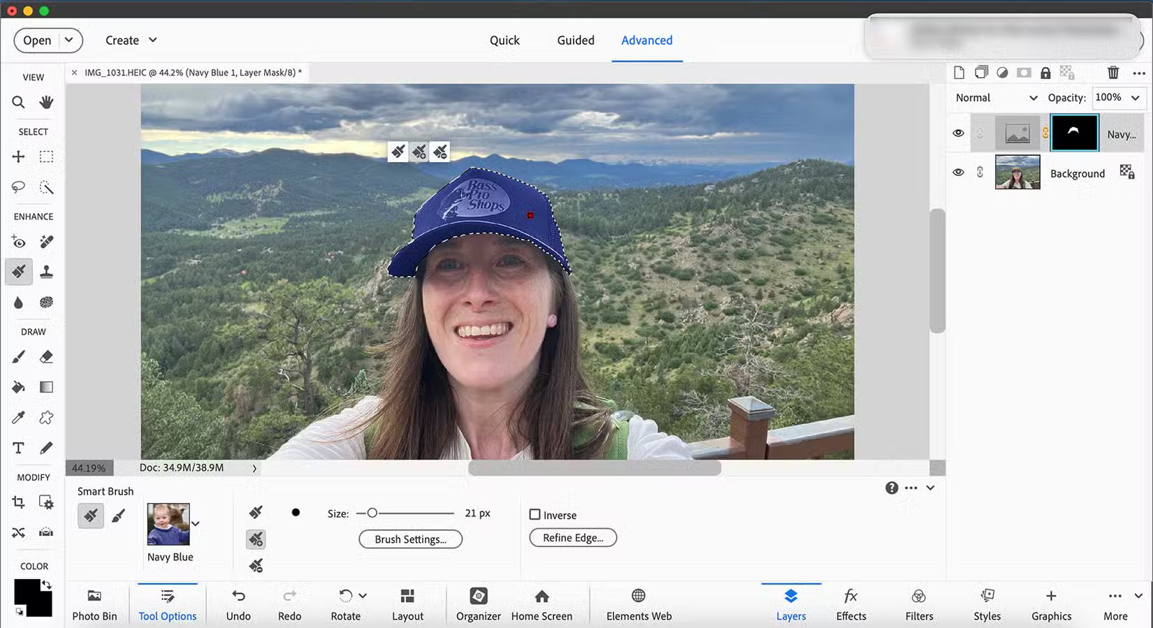 Photoshop Elements Interface
