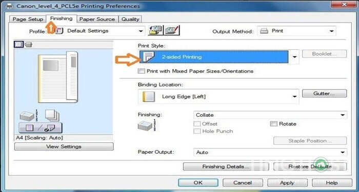 Setup in 2 mặt Canon