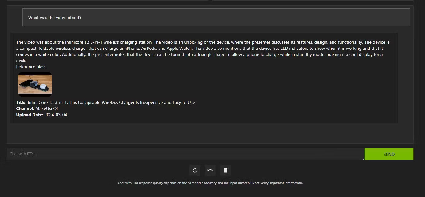 Sử dụng Chat with RXT để tóm tắt video YouTube