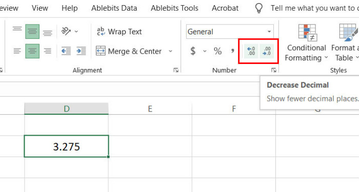 Tăng hoặc giảm chữ số thập phân