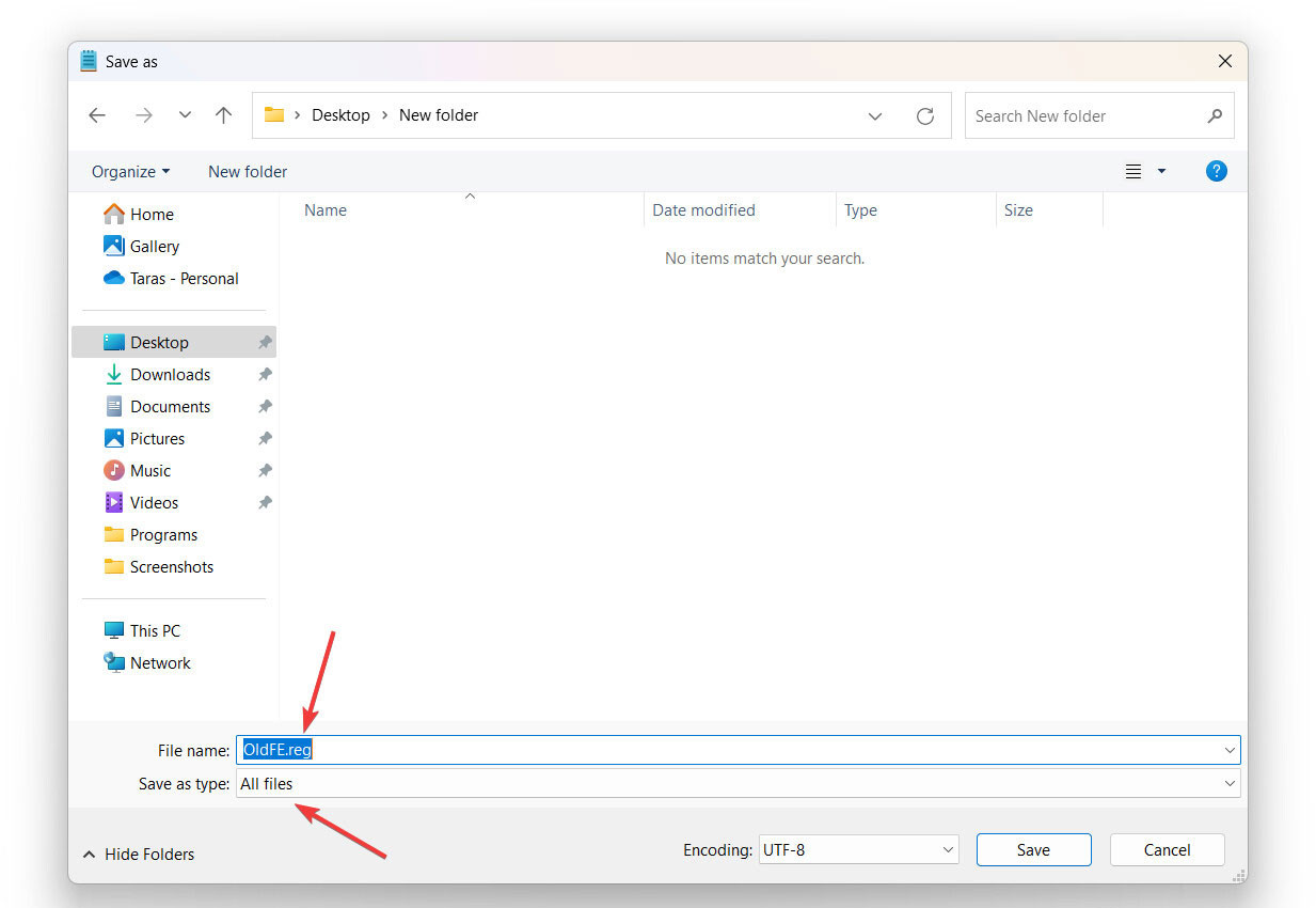 Tạo tệp Registry