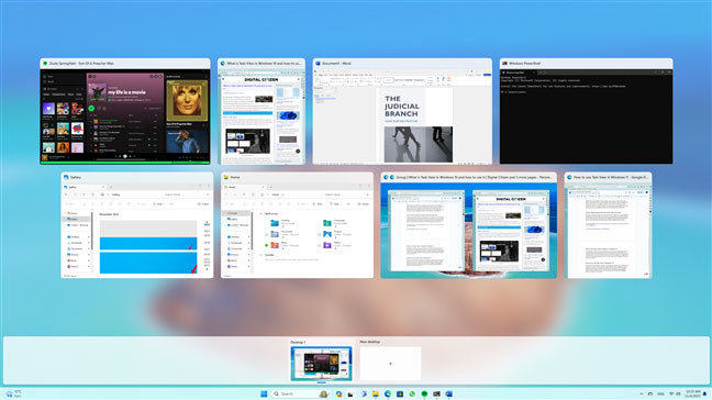 Task View trên Windows 11
