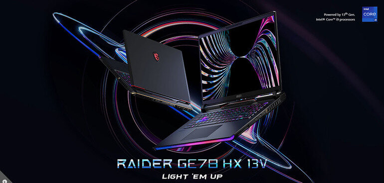 Thiết kế của MSI Raider GE78 HX 13VH 076VN