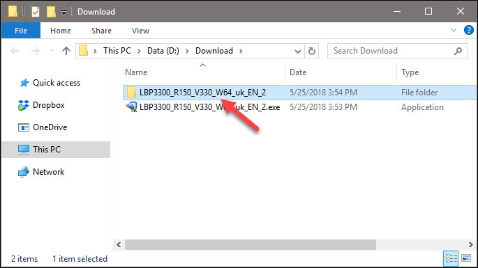 Thư mục giải nén
