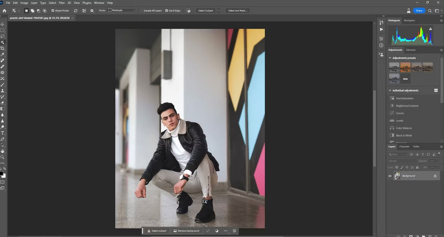 Thực hiện vùng chọn đầu tiên