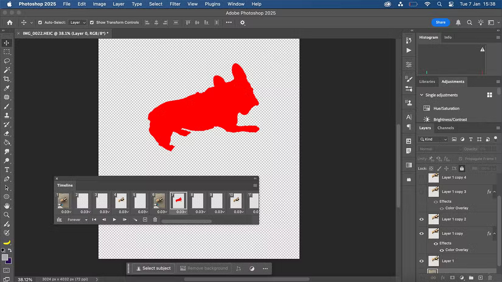 Timeline hoạt ảnh Photoshop
