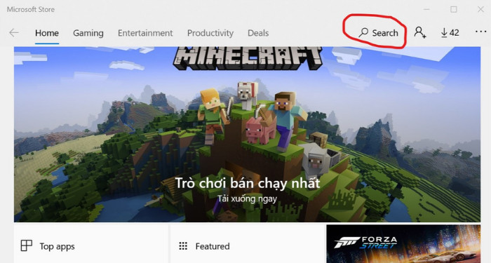 Truy cập Microsoft Store