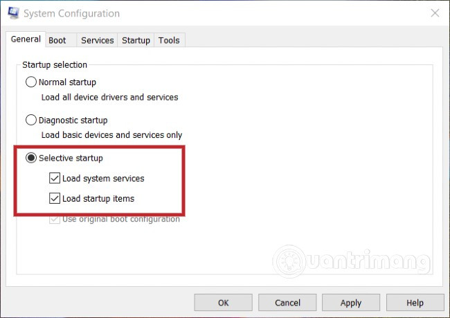 Vô hiệu hóa ứng dụng khởi động