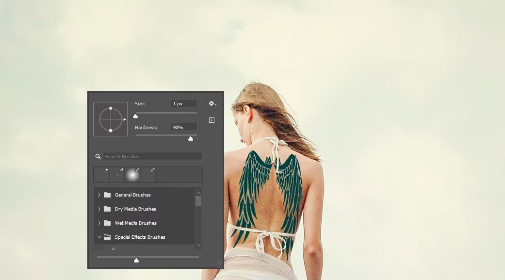 Xóa các phần bị hình xăm chồng lên bằng Photoshop